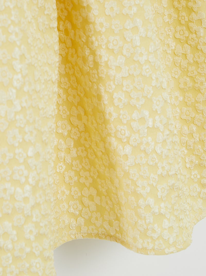 Robe en jacquard de cérémonie JAUNE - Kiabi