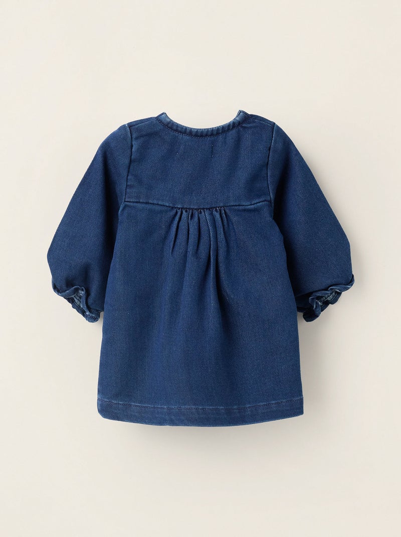 Robe en Jean à Volants Bleu - Kiabi