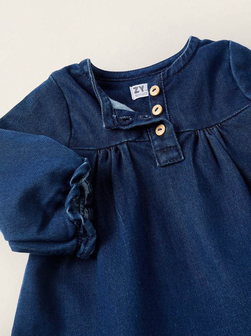 Robe en Jean à Volants Bleu - Kiabi