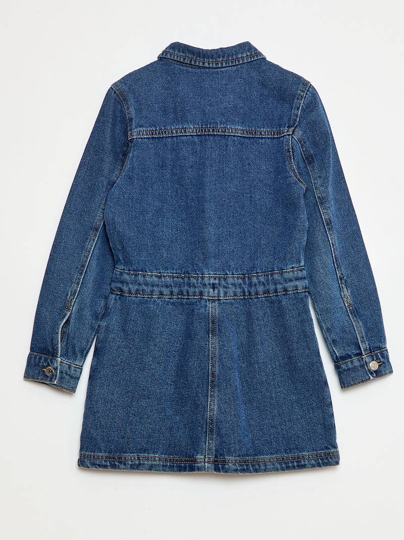 Robe en jean avec ouverture pressionnée Bleu - Kiabi
