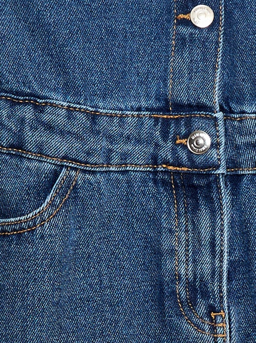 Robe en jean avec ouverture pressionnée - Kiabi