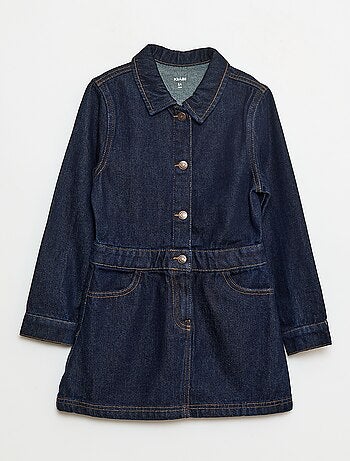 Robe en jean avec ouverture pressionnée