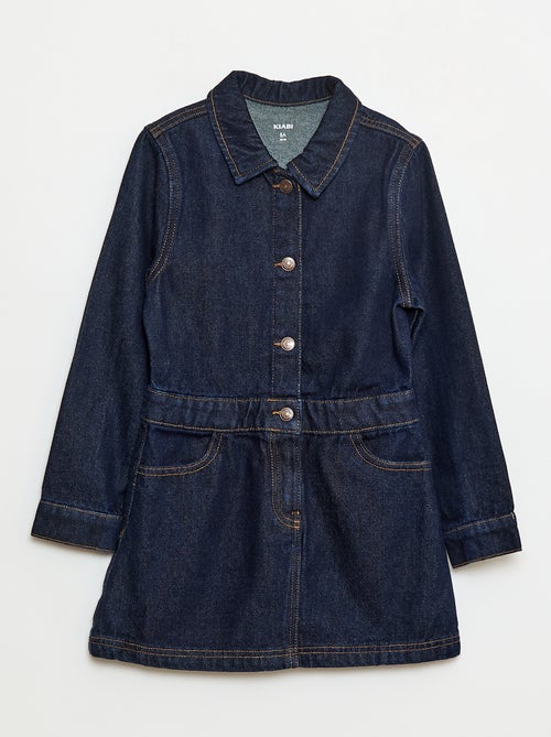 Robe en jean avec ouverture pressionnée - Kiabi