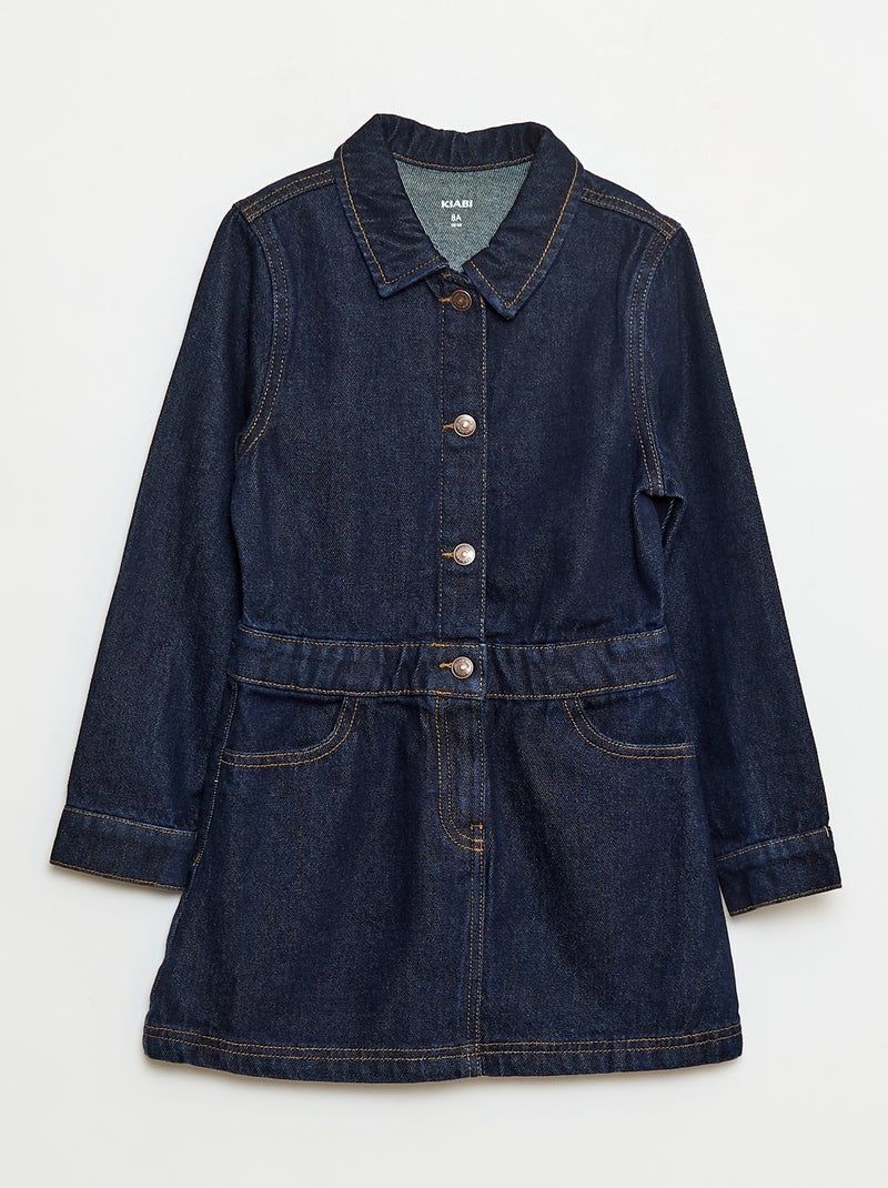 Robe en jean avec ouverture pressionnée Bleu - Kiabi