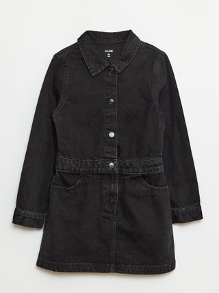 Robe en jean avec ouverture pressionnée
