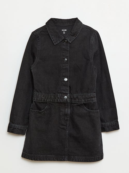 Robe en jean avec ouverture pressionnée - Kiabi