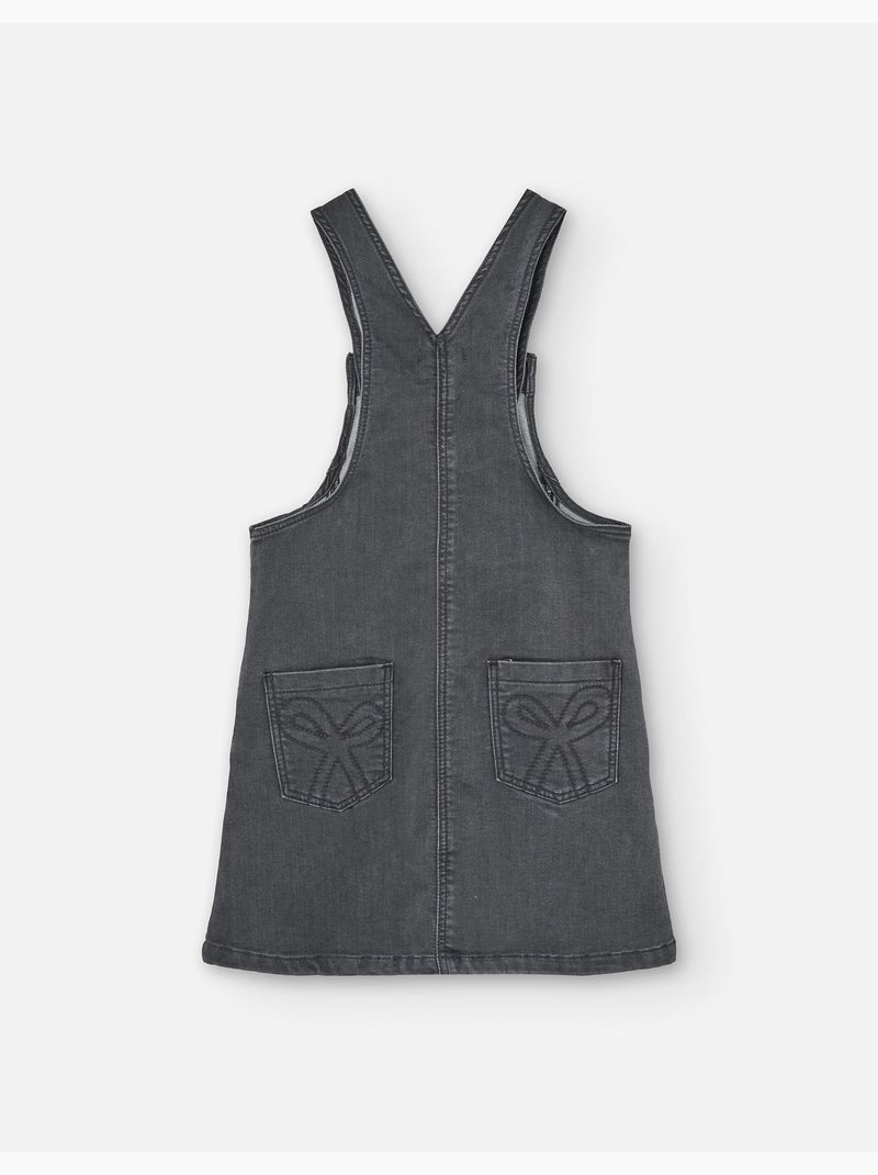 Robe en jean avec poches et nœuds Vert - Kiabi