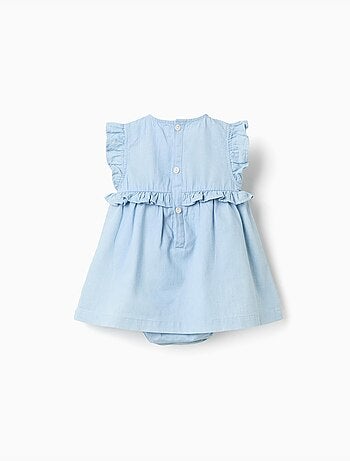 Robe en jean en coton avec volants