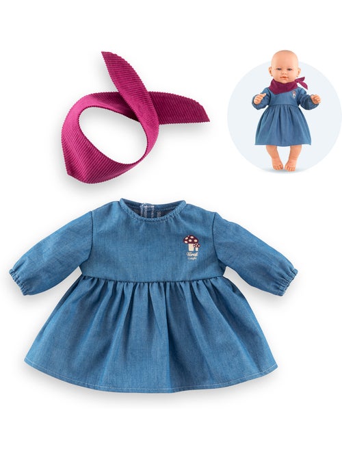 Robe en Jean Manches Longues & Foulard Petit Explorateur pour poupon 42 cm - Kiabi