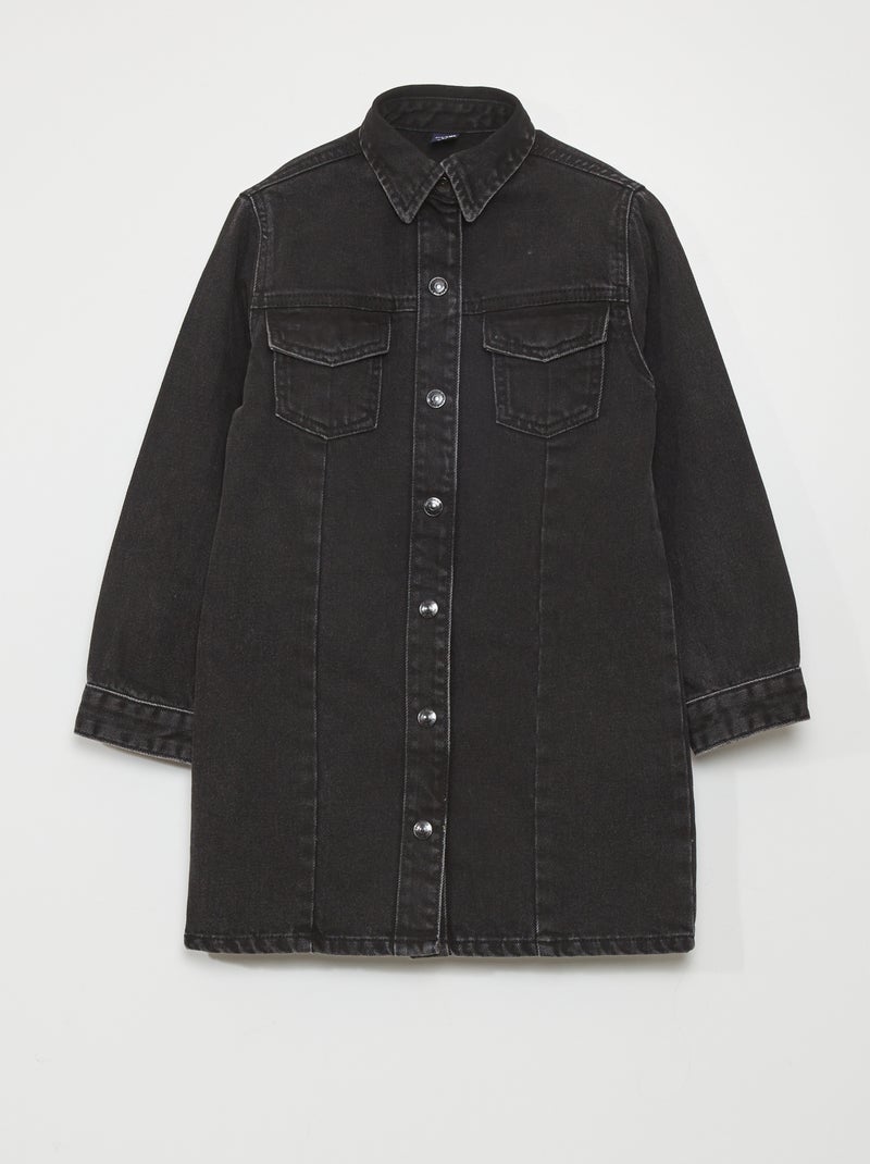 Robe en jean Noir - Kiabi