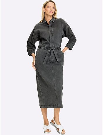 Robe En Jean Petites Pierres Brillantes Fantaisie - Taille Standard - Helline