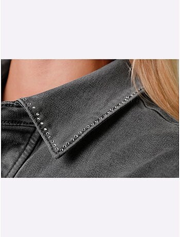 Robe En Jean Petites Pierres Brillantes Fantaisie - Taille Standard - Helline