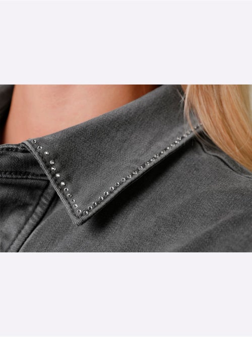 Robe En Jean Petites Pierres Brillantes Fantaisie - Taille Standard - helline - Kiabi