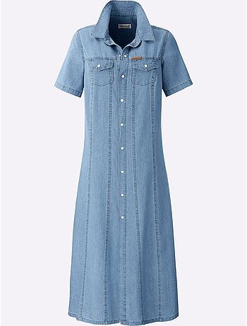Robe En Jean Pur Coton - Taille Courte - Witt