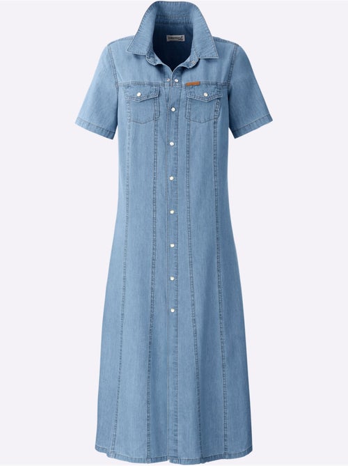 Robe En Jean Pur Coton - Taille Courte - Witt - Kiabi Robe En Jean Pur Coton - Taille Courte - Witt - Kiabi