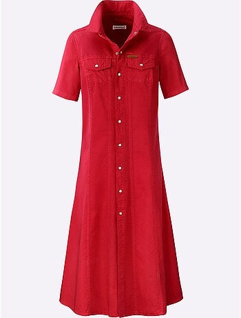 Robe En Jean Pur Coton - Taille Courte - Witt