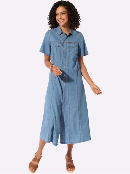Robe En Jean Pur Coton - Taille Standard - Witt - Kiabi Robe En Jean Pur Coton - Taille Standard - Witt - Kiabi