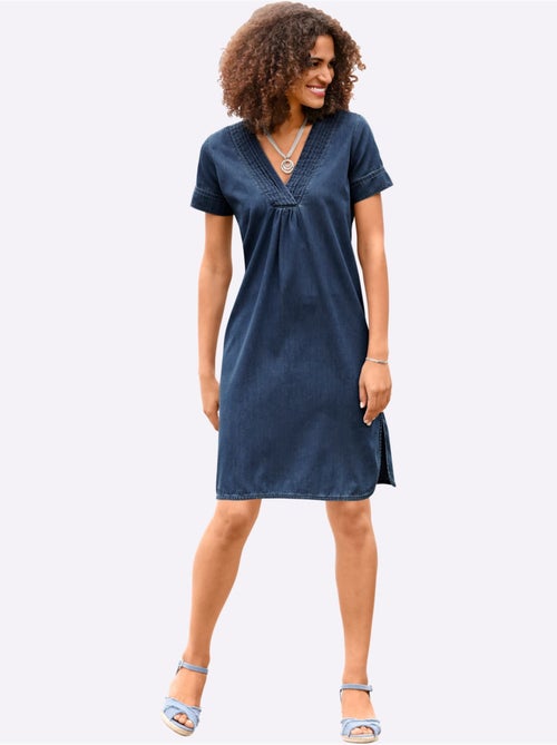 Robe En Jean Pur Coton - Taille Standard - Witt - Kiabi Robe En Jean Pur Coton - Taille Standard - Witt - Kiabi