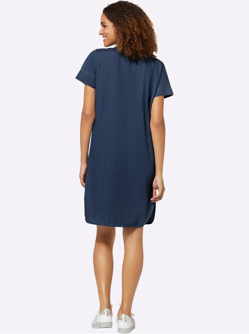 Robe En Jean Pur Coton - Taille Standard - Witt - Kiabi Robe En Jean Pur Coton - Taille Standard - Witt - Kiabi