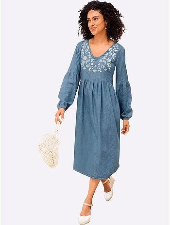 Robe En Jean Pur Coton - Taille Standard - Witt