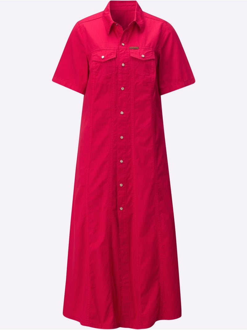 Robe En Jean Pur Coton - Taille Standard - Witt Rouge - Kiabi