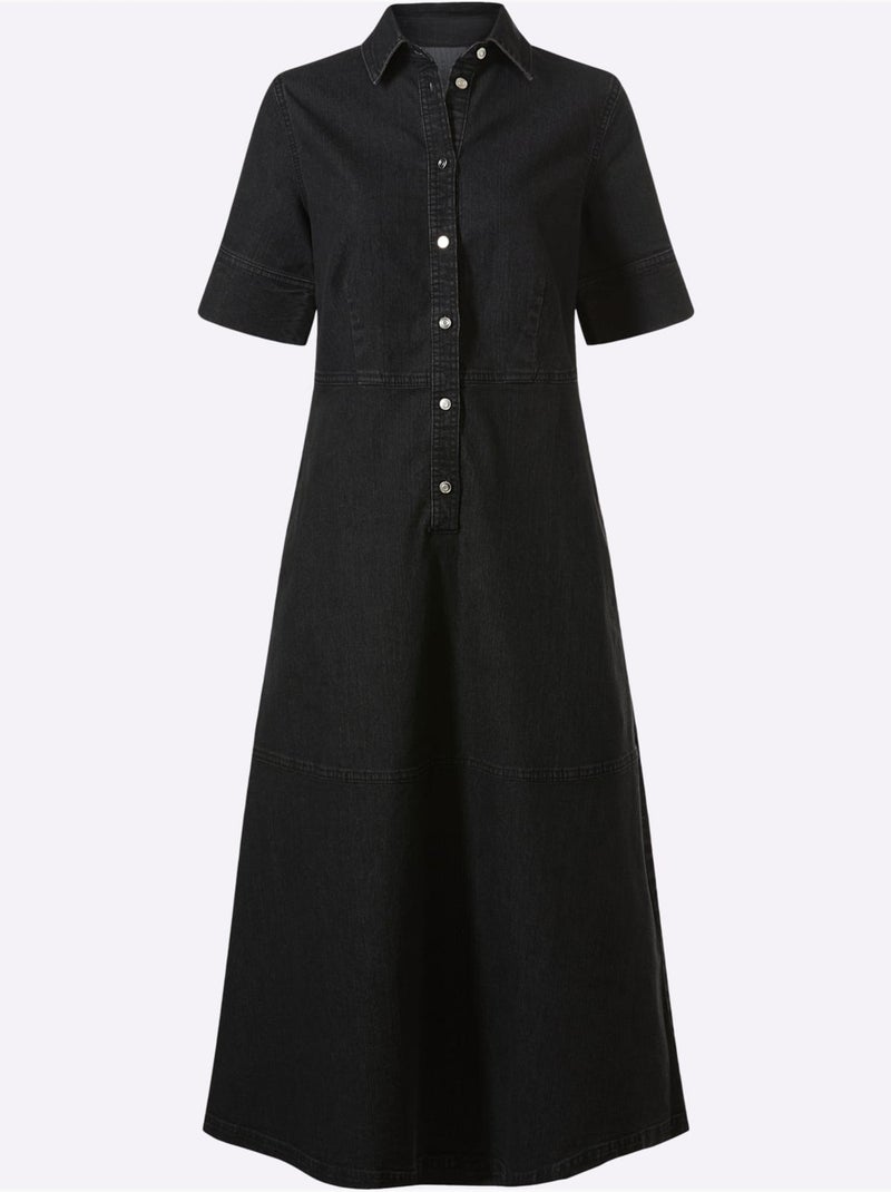 Robe En Jean Qualité Coton - Taille Standard - Helline Noir - Kiabi