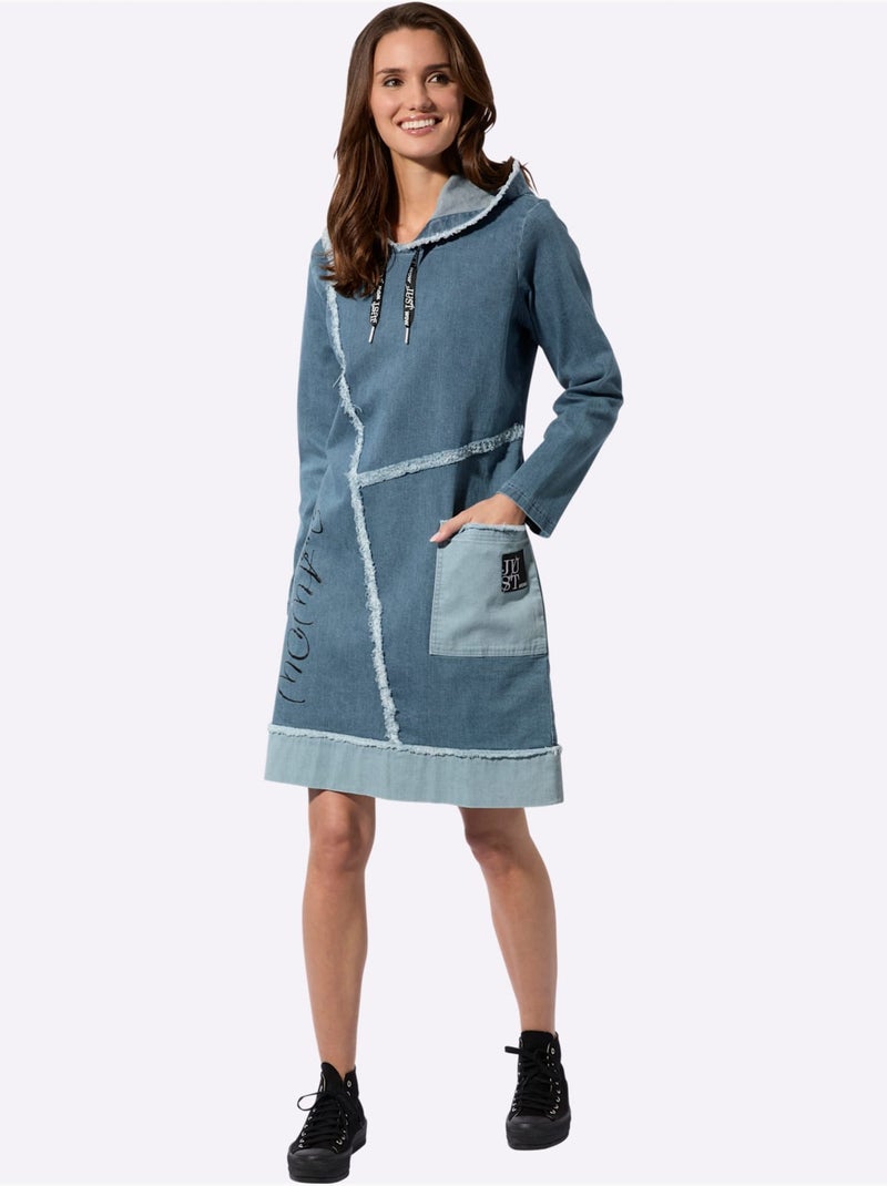 Robe En Jean Qualité Coton - Taille Standard - Witt Bleu - Kiabi