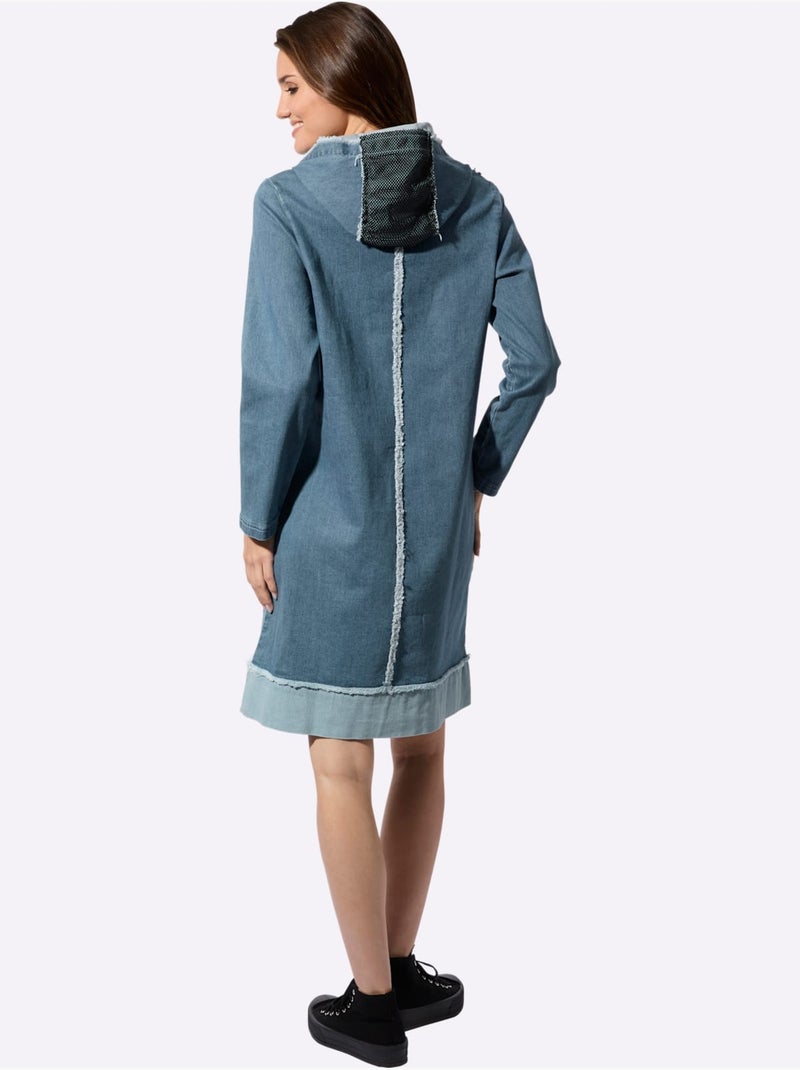 Robe En Jean Qualité Coton - Taille Standard - Witt Bleu - Kiabi