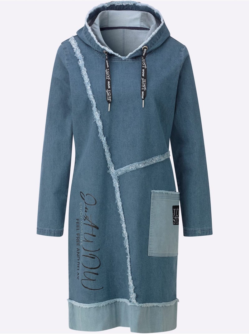 Robe En Jean Qualité Coton - Taille Standard - Witt Bleu - Kiabi
