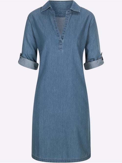 Robe En Jean Qualité Tissée - Taille Standard - Witt - Kiabi Robe En Jean Qualité Tissée - Taille Standard - Witt - Kiabi