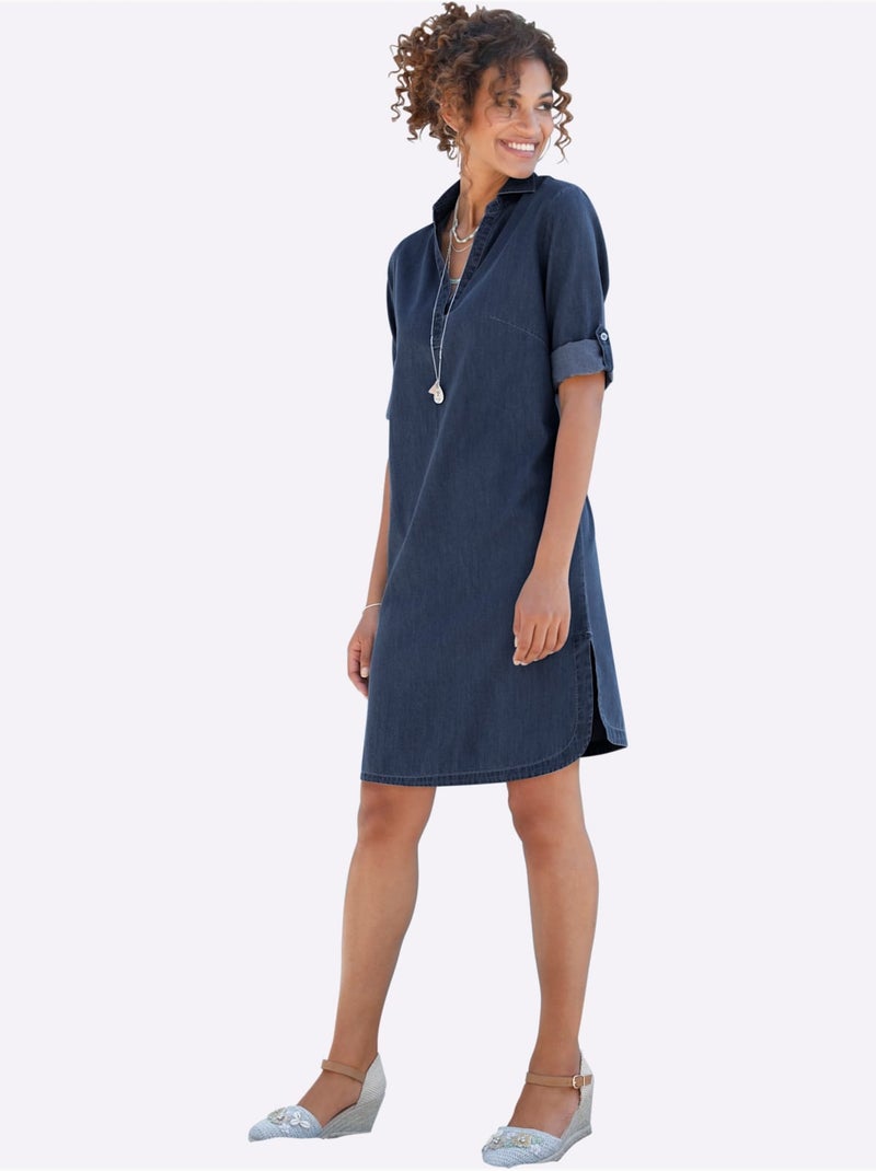 Robe En Jean Qualité Tissée - Taille Standard - Witt Bleu jean - Kiabi