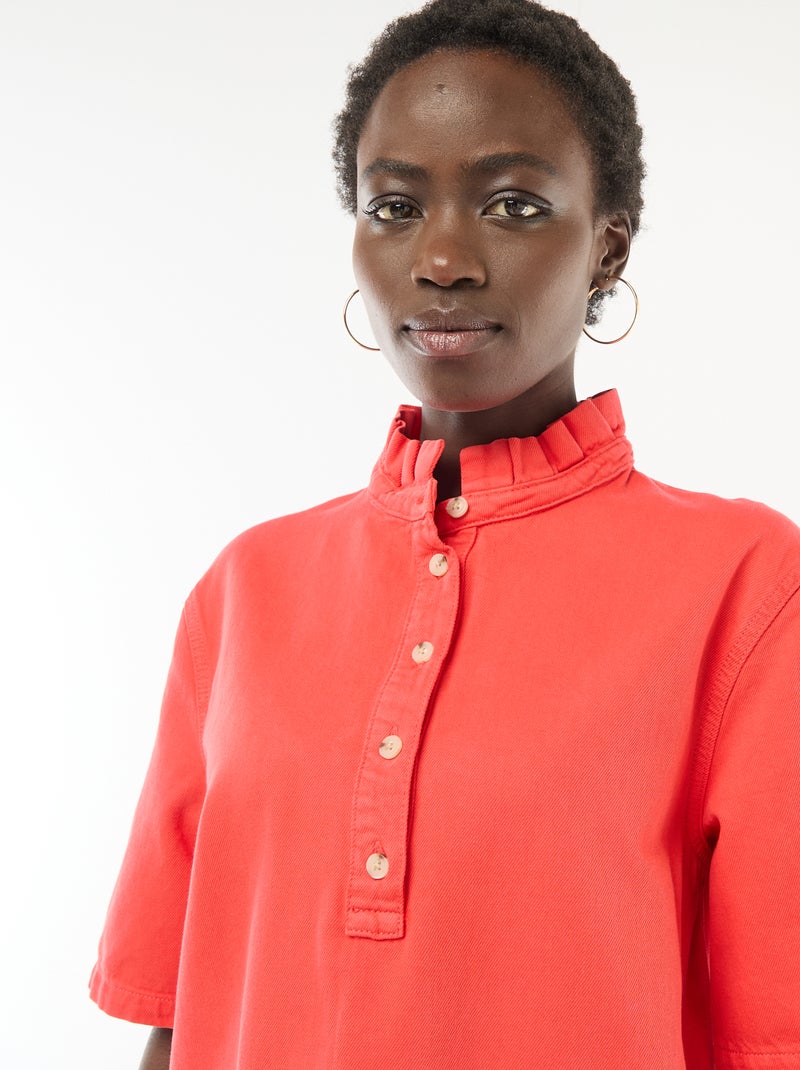 Robe en jean Rouge - Kiabi