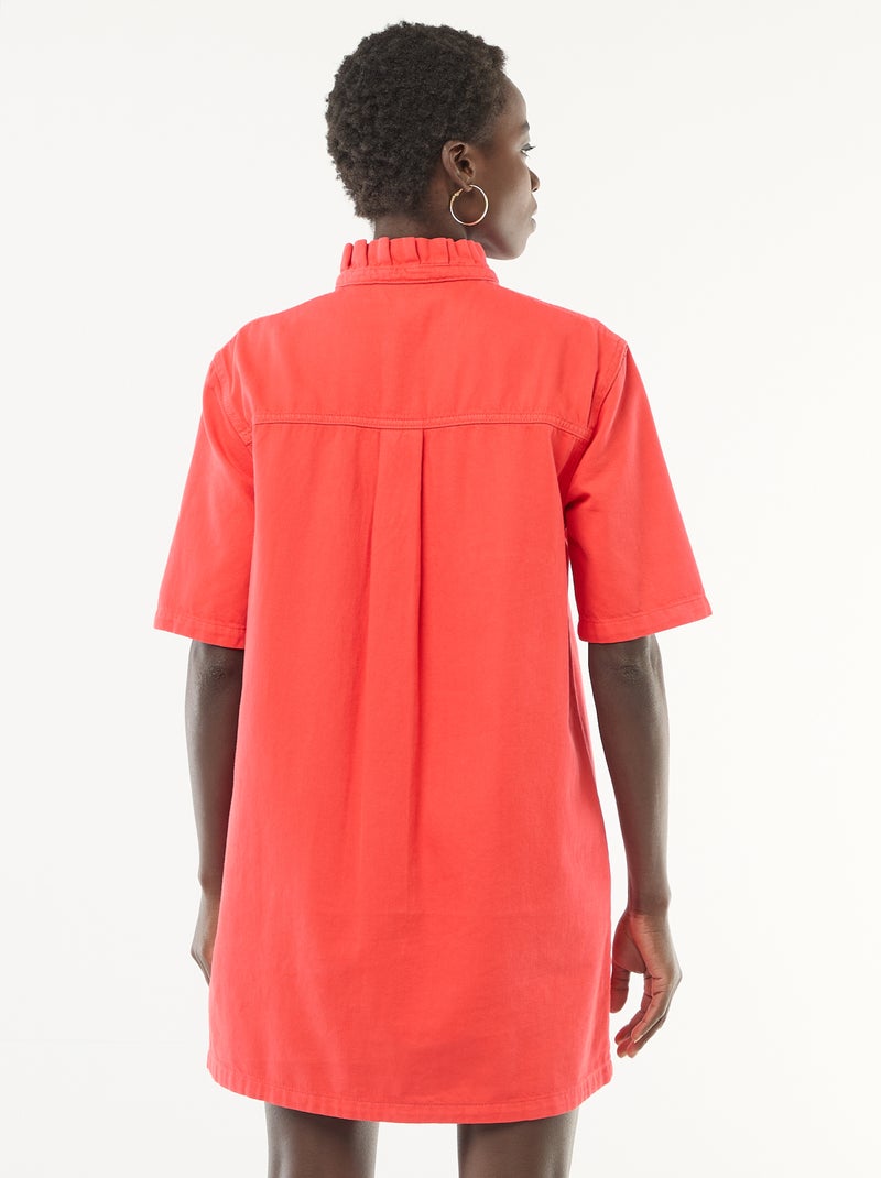 Robe en jean Rouge - Kiabi