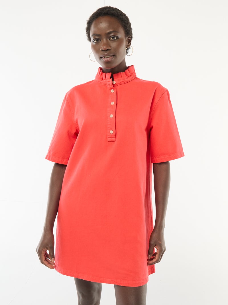 Robe en jean Rouge - Kiabi