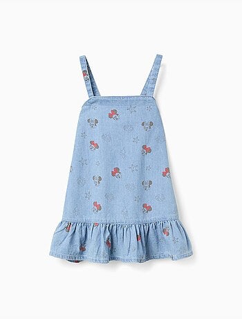 Robe en jean sans manches avec motif Minnie