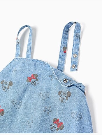 Robe en jean sans manches avec motif Minnie