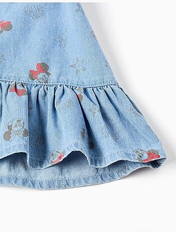 Robe en jean sans manches avec motif Minnie