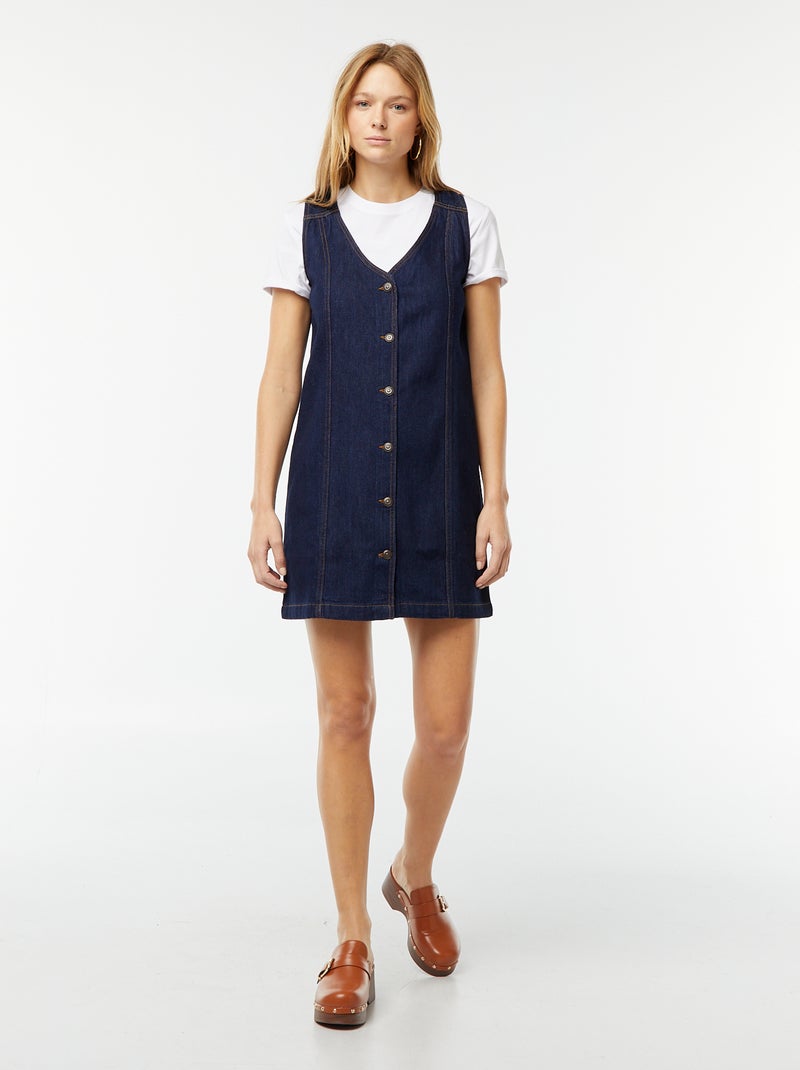 Robe en jean sans manches Bleu - Kiabi