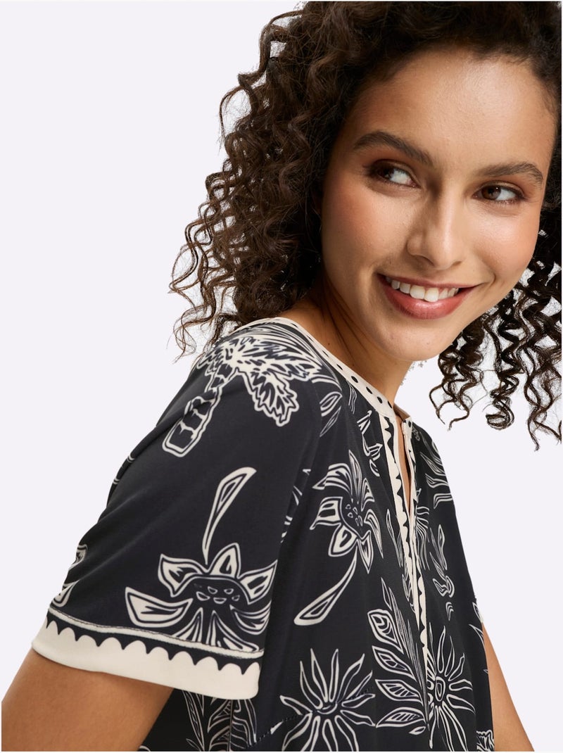 Robe en jersey - taille standard - helline Noir Jaune - Kiabi