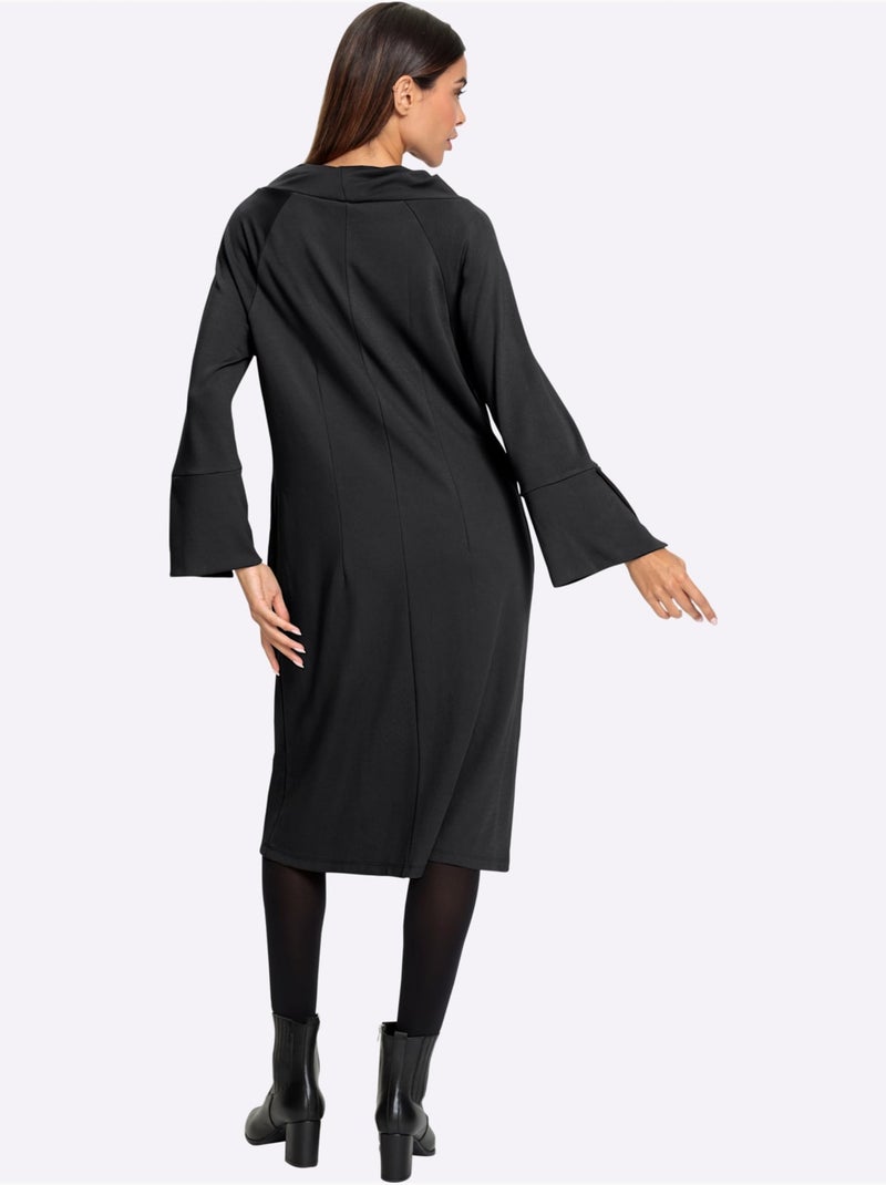 Robe En Jersey - Taille Standard - Helline Noir - Kiabi