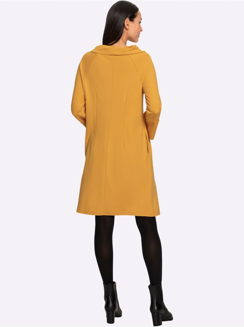 Robe En Jersey - Taille Standard - Helline Ocre - Kiabi