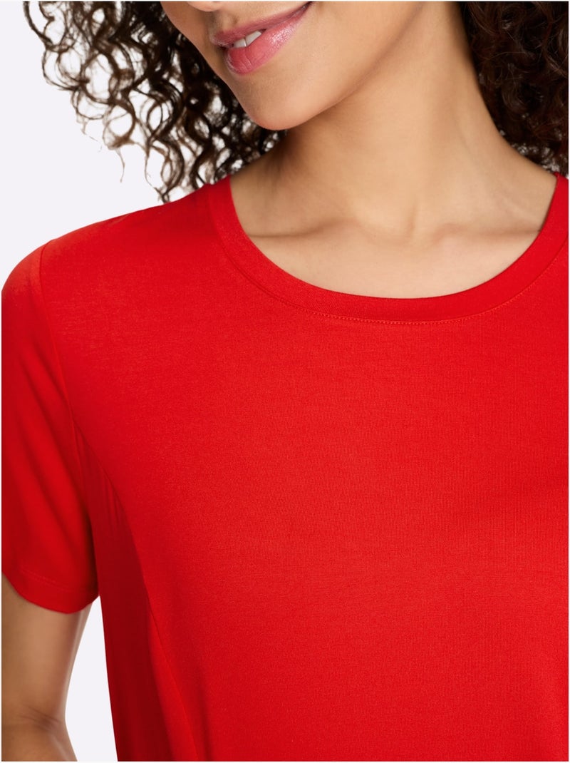 Robe En Jersey - Taille Standard - Helline Rouge - Kiabi