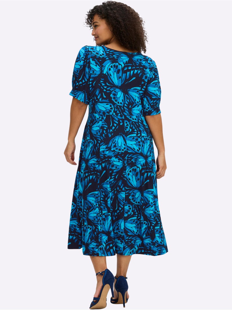 Robe En Jersey - Taille Standard - Sheego Bleu foncé - Kiabi