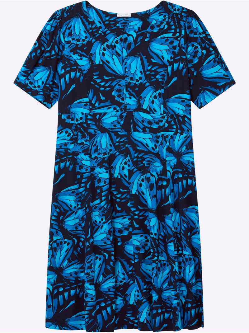 Robe En Jersey - Taille Standard - Sheego Bleu foncé - Kiabi