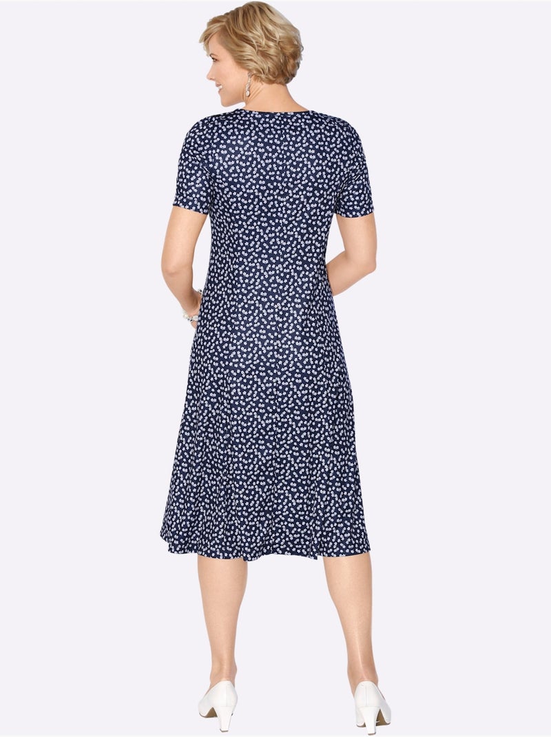 Robe En Jersey - Taille Standard - Witt Bleu Blanc - Kiabi