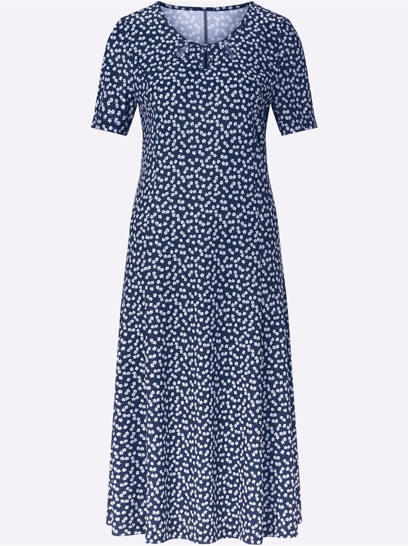 Robe En Jersey - Taille Standard - Witt Bleu Blanc - Kiabi