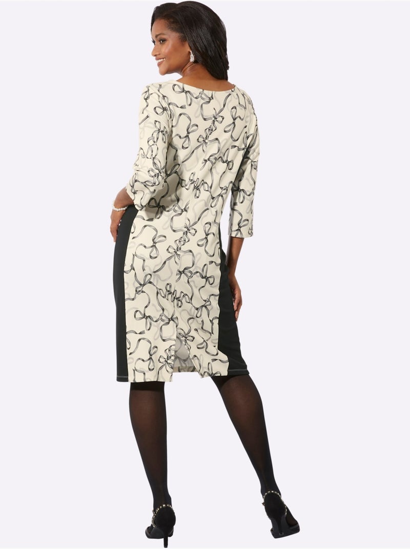 Robe en jersey 70% viscose - taille standard - witt Blanc Gris - Kiabi