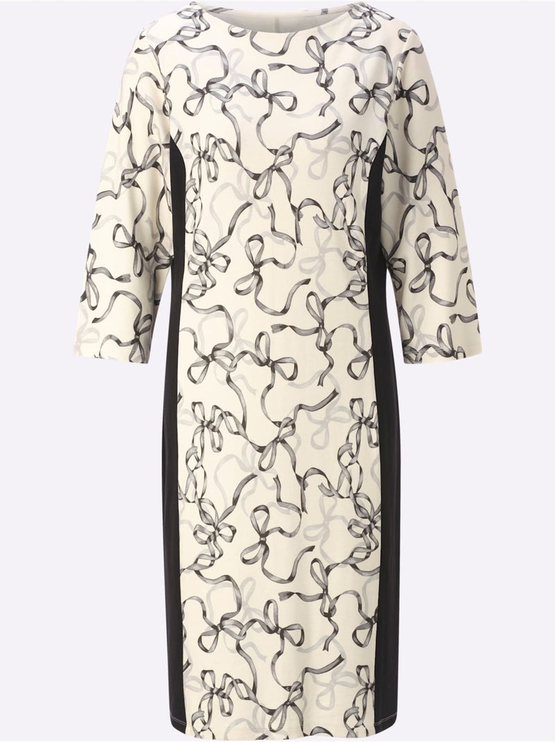 Robe en jersey 70% viscose - taille standard - witt Blanc Gris - Kiabi