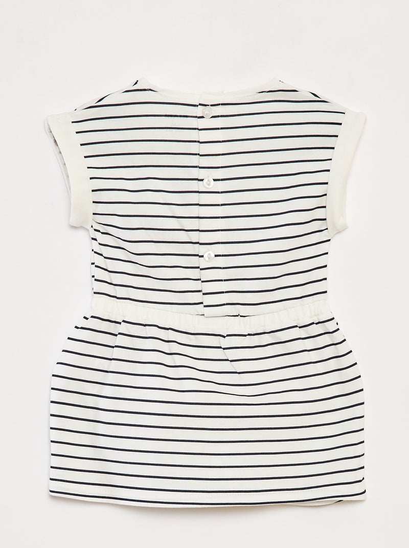 Robe en jersey à motif BLANC - Kiabi