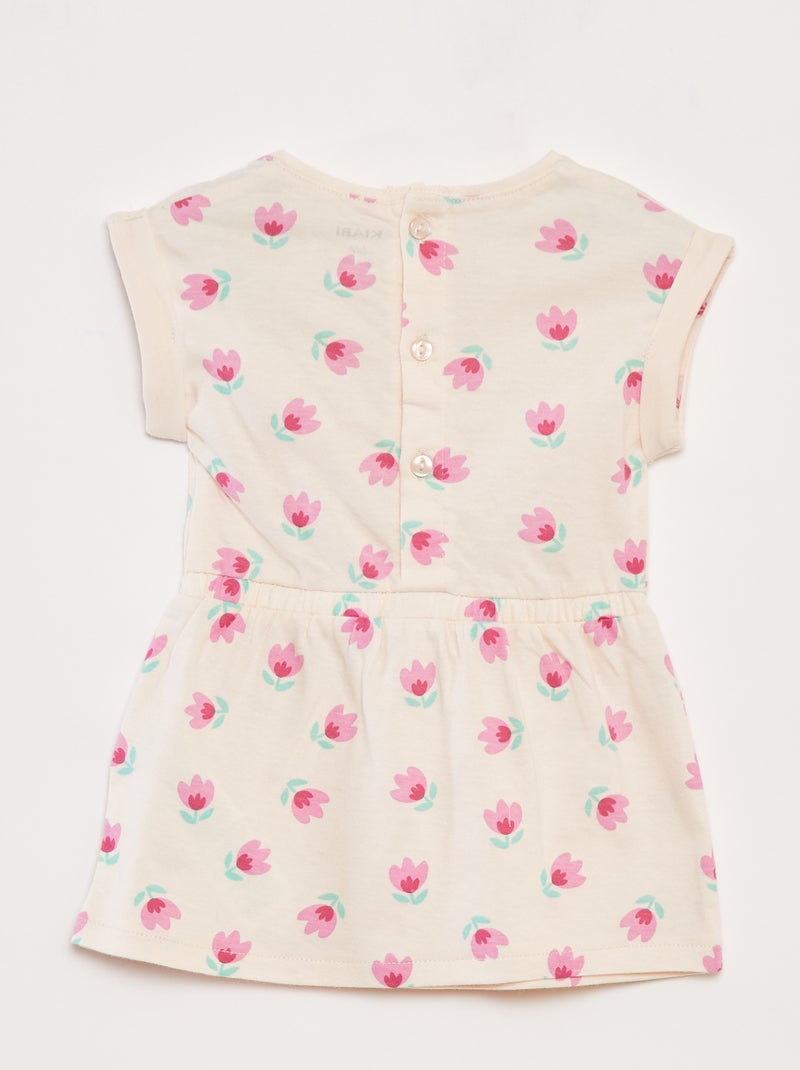 Robe en jersey à motif ROSE - Kiabi